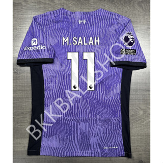 [Player] - เสื้อฟุตบอล ลิเวอร์พูล Third เยือนสาม 2023/24 เกรดนักเตะ อาร์ม EPL เบอร์ชื่อ 11 M.SALAH