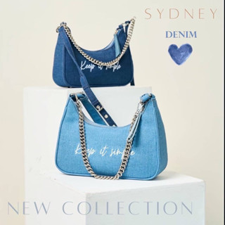 {  𝐋𝐢𝐦𝐢𝐭𝐞𝐝 𝐄𝐝𝐢𝐭𝐢𝐨𝐧 } กระเป๋าทรงพอช KEE BAG รุ่น Sydney Denim Bag ของแท้💯🌈พร้อมส่ง🌈