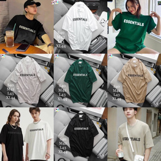 เสื้อยืดแขนสั้น ESSENTIALS 🔖 Unisex 👱🏻‍♂️👩🏼‍🦰 cotton 💯 ผ้านุ่ม ใส่สบายตัว พร้อมส่งจากไทย 🚚 ร้านค้าจัดส่งไว