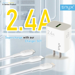 ชุดชาร์จ ENYX S-1X 2.4A รองรับการชาร์จเร็ว 12W สายชาร์จพร้อมหัวชาร์จในกล่องเดียวForIP/ Micro /Type-C