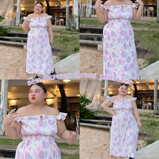 SEA FLOWER DRESS PLUSSIZE