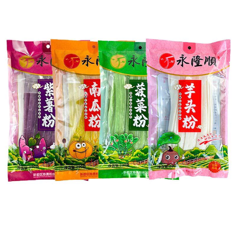เส้นหนึบหม่าล่า200g เส้นมันเทศ,มันม่วง เส้นผักและผลไม้(ไม่ต้องแช่น้ำ)200กรัม