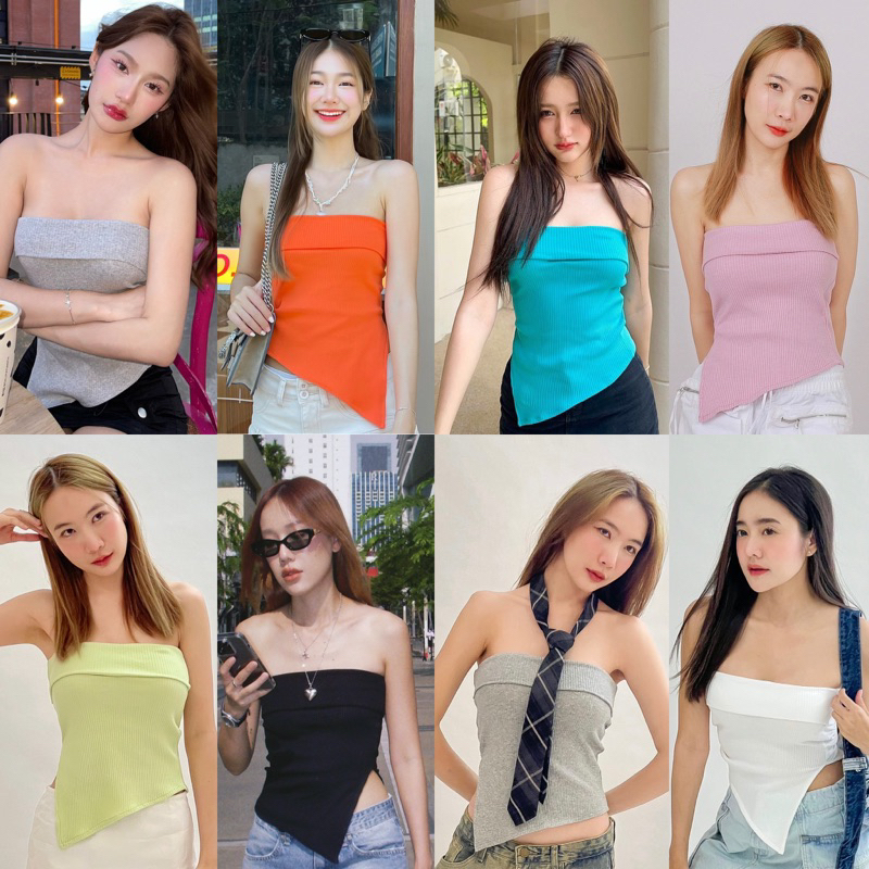[พร้อมส่ง] Gigi top เสื้อเกาะอก เกาะอก unigam