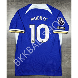 [Player] - เสื้อฟุตบอล Chelsea Home เชลซี เหย้า 2023/24 เกรดนักเตะ อาร์ม EPL 10 MUDRYK