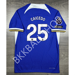 [Player] - เสื้อฟุตบอล Chelsea Home เชลซี เหย้า 2023/24 เกรดนักเตะ อาร์ม EPL 25 CAICEDO