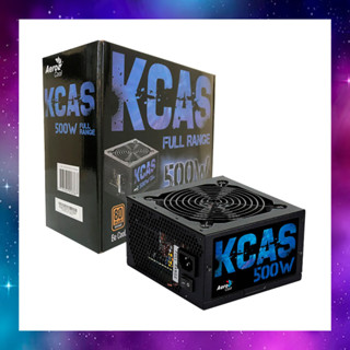 POWER SUPPLY (อุปกรณ์จ่ายไฟ) (80+ Bronze) 500w. AEROCOOL KCAS PLUS ใช้งานปกติ