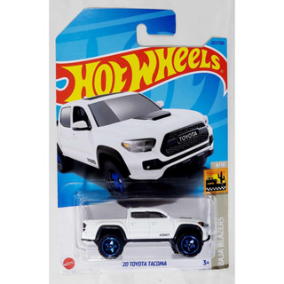 EEs โมเดลรถกระบะโตโยต้าฮอตวิลขนาดเล็กความยาว 6.0 ซม 🚩 Hot wheels / Hotwheels Toyota Tacoma white color ใหม่ พร้อมจัดส่ง