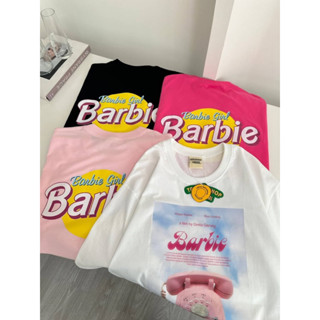 เสื้อยืดโอเวอร์ไซส์ Barbie girl🎀🩷🖤