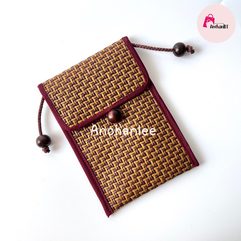 กระเป๋า งานสาน กระเป๋าใส่โทรศัพท์ ใส่บัตร สะพายข้าง ไซส์ 12*17 cm. - รูปที่ 2