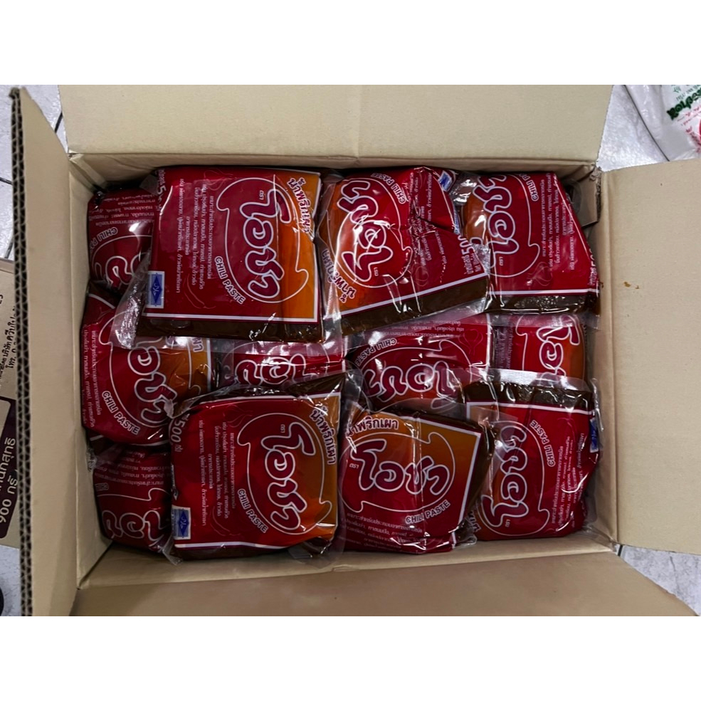 ซื้อยกลังโครตถูก!! น้ำพริกเผา ตราโอชา ทาขนมปัง ขนาด 500 กรัม