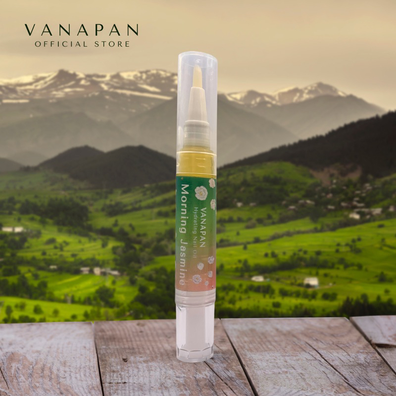(2 แท่ง 225 บาท คละกลิ่นได้) Morning Jasmine กลิ่นมะลิ - VANAPAN น้ำมันบำรุงเล็บ ออยบำรุงเล็บ ขนาด 4 ml (กลิ่นดอกมะลิ)