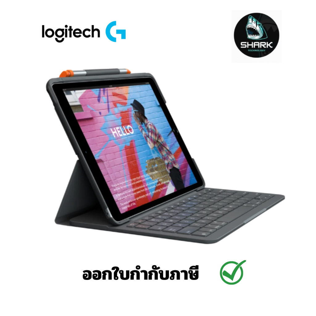 เคสคีย์บอร์ด Logitech Slim Folio Keyboard iPad Gen 9 (2021) / iPad Gen 8 (2020) / iPad Gen 7 (2019) กรุณาเช็คสินค้าก่อนส