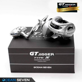 รอกหยดน้ำ จิ๊กกิ้ง [Ocean Seven]GT Jigger TYPE S (หมุนซ้าย) เบรคหนักที่สุด16 kg. HT100หน้าหลัง ลูกปืนสแตนเลส 10+1