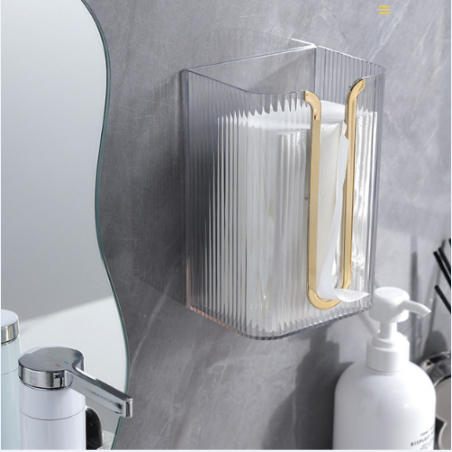 🍅Thai_66🥜 กล่องกระดาษทิชชูติดผนัง รูปตัว U สําหรับใส่หน้ากาก กระดาษทิชชู่  ห้องน้ำ ในห้องครัว - รูปที่ 2