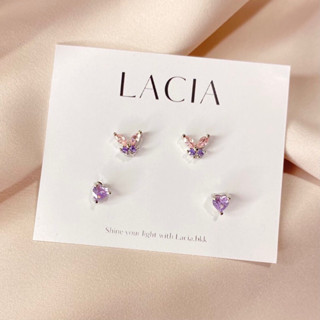 lacia.bkk - Perla butterfly earring + Tiny heart set ต่างหูเซต