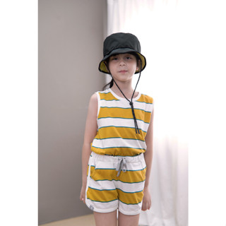 QueenCows Kids ชุดเซ็ตเสื้อกล้าม Jesse Striped Vest (Yellow)