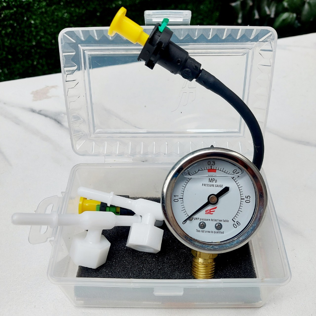 ชุดวัดแรงดัน น้ำมันปั้มติ๊ก (ครบชุด) รถมอเตอร์ไซค์ แกนข้อต่อพลาสติก (วัดได้สูงสุด 6 Bar.) - รูปที่ 4