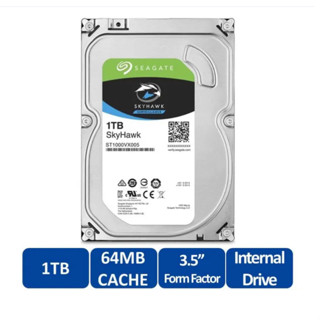 SEAGATE SKYHAWK ฮาร์ดดิส 1,2,4 TB 5900RPM, 64MB Surveillance ทนทาน CCTV ของแท้ เคลมได้จริง ศูนย์ไทย ส่งจริง ส่งไว