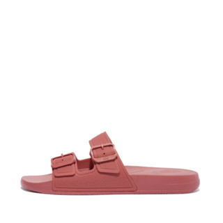 FITFLOP iQUSHION MENS TWO-BAR BUCKLE SLIDES รองเท้าแตะ ฟิตฟลอป ผู้ชาย แท้ สีแดง GS9-A70