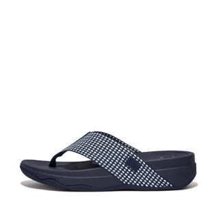 FITFLOP Womens SURFA Toe-Post Sandals รองเท้าแตะ ฟิตฟลอป ผู้หญิง แท้ สีกรม E84-A31