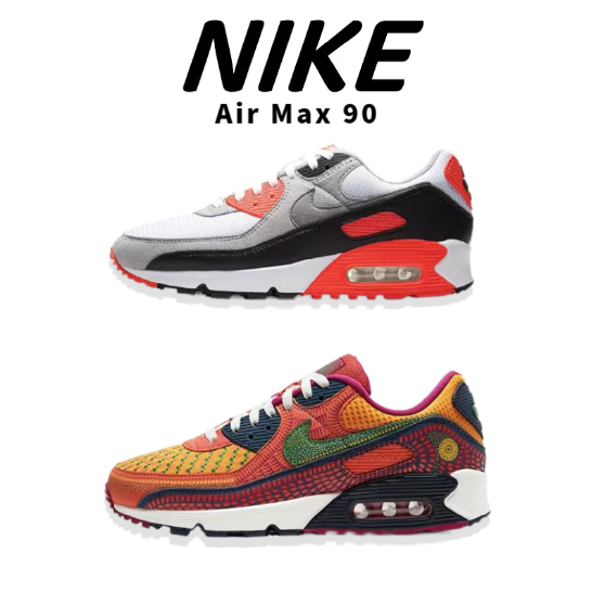 Nike Air Max 90 OG Infrared รองเท้าผ้าใบระบายอากาศสำหรับผู้ชายและผู้หญิง
