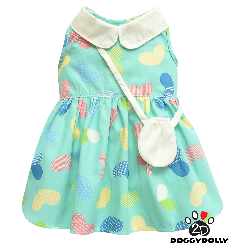 Pet clothes -Doggydolly เสื้อผ้าแฟชั่น สัตว์เลี้ยง ชุดหมาแมว กระโปรงระบาย D689 ขนาดไซส์ 1-9โล