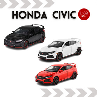 HONDA CIVIC โมเดลรถ  โม​เดลรถ​เหล็ก​เกรด​พรีเมียม​จาก MINIAUTO​ วัสดุเหล็กทั้งคัน มีเสียง มีไฟ เปิดประตูได้ทุกบาน