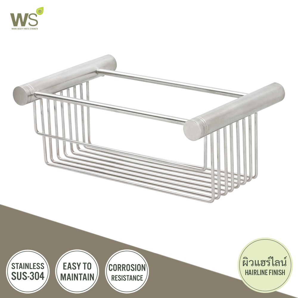 WS ชั้นวางของในห้องน้ำ แบบติดผนัง ขนาด 40 ซม. รุ่นซีอุส ZS-5017-40