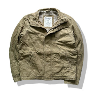 American Eagle Khaki Brown Full Zipper Jacket รอบอก 44”