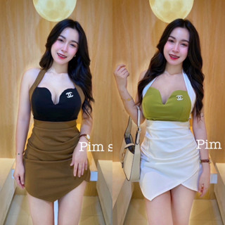 Ppickme•ผ้าเทพ!! โรเชช  Set กระโปรง แหวก อกเสริมฟองน้ำ เนื้อผ้าหนามีน้ำหนักเป็นทรง ใส่ออกมาแล้วเป๊ะเว่อร์