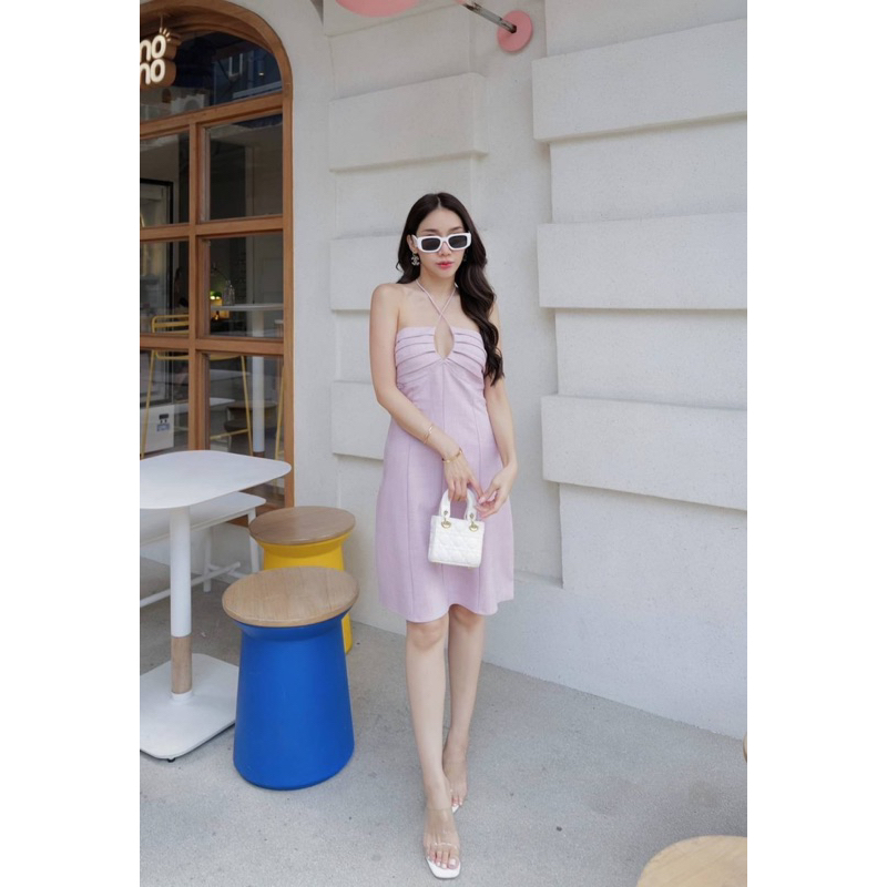 New dress Hilook สีชมพูอ่อน