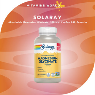 Solaray, Absorbable Magnesium Glycinate, 350 mg, VegCap 240 Capsules (V.867)