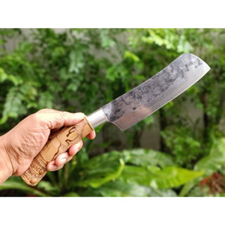 มีดแรมโบ้ Rambo knife มีดอีตัด มีดแคมป์ มาเชเต้ มีดเดินป่า ปารัง มีดต่อสู้ ใบ 8.2” เหล็กผานไถ ตีร้อนชุบแข็ง ด้ามไผ่รวก