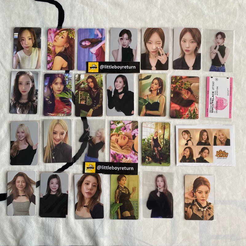 การ์ด snsd photocard พร้อมส่ง pob/album photocards สภาพดี taeyeon แทยอน ยุนอา yoona hyoyeon sunny yuri ssgt oh gg