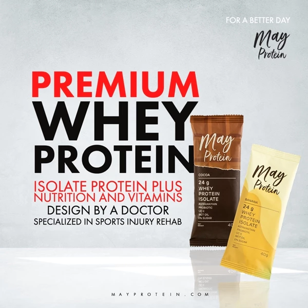 Mayprotein เมย์โปรตีน ผงชง ทานง่าย พกพาสะดวก thumbnail 4