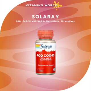 Solaray, PQQ, CoQ-10 with NAC &amp; Glutathione, 30 VegCaps (V.687)