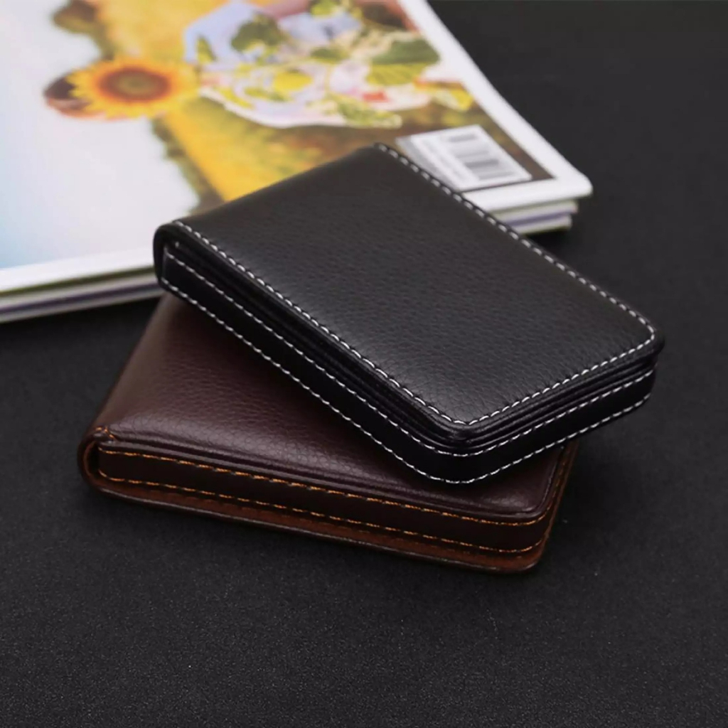 กระเป๋าใส่นามบัตร กล่องใส่นามบัตร แบบหนัง Business Card Name Card Wallet Holder  3023