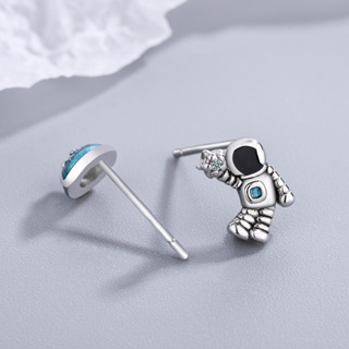 ต่างหู s925 รุ่น Astronaut Planet Moon Earrings ผู้หญิง ต่างหูแฟชั่น ของขวัญ เครื่องประดับ minimal