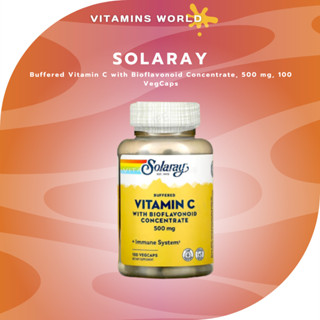 Solaray, Buffered Vitamin C with Bioflavonoid Concentrate, 500 mg, 100 VegCaps (V.494)