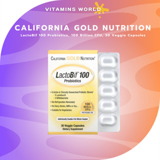 California Gold Nutrition, LactoBif 100 Probiotics, 100 Billion CFU, 30 Veggie Capsules (V.879)