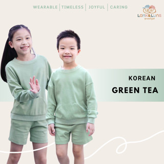 [ส่งฟรี] ชุดเซต รุ่น Korean Oversize สไตล์เกาหลี ชุดเซ็ท Look &amp; Luns ผ้านุ่มๆ สัมผัสเบาสบาย สี Green Tea ✨