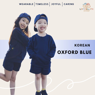 [ส่งฟรี] ชุดเซต รุ่น Korean Oversize สไตล์เกาหลี ชุดเซ็ท Look &amp; Luns ผ้านุ่มๆ สัมผัสเบาสบาย สี Oxford Blue ✨