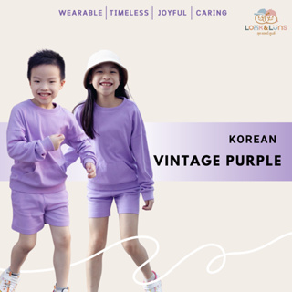 [ส่งฟรี] ชุดเซต รุ่น Korean Oversize สไตล์เกาหลี ชุดเซ็ท Look &amp; Luns ผ้านุ่มๆ สัมผัสเบาสบาย สี Vintage Purple✨