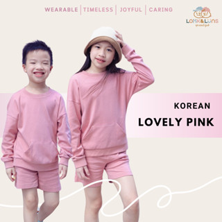 [ส่งฟรี] ชุดเซต รุ่น Korean Oversize สไตล์เกาหลี ชุดเซ็ท Look &amp; Luns ผ้านุ่มๆ สัมผัสเบาสบาย สี Lovely Pink✨