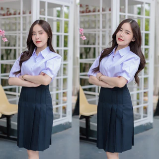 กระโปรงนักเรียนทรงแคบ สีกรมเข้ม-สีดำ ความยาว 22“-26” ผ้ามัน ดีวาย ผ้ารีดเรียบ อยู่ทรง ไม่ยับง่าย ทรงสวยเป๊ะ☺️