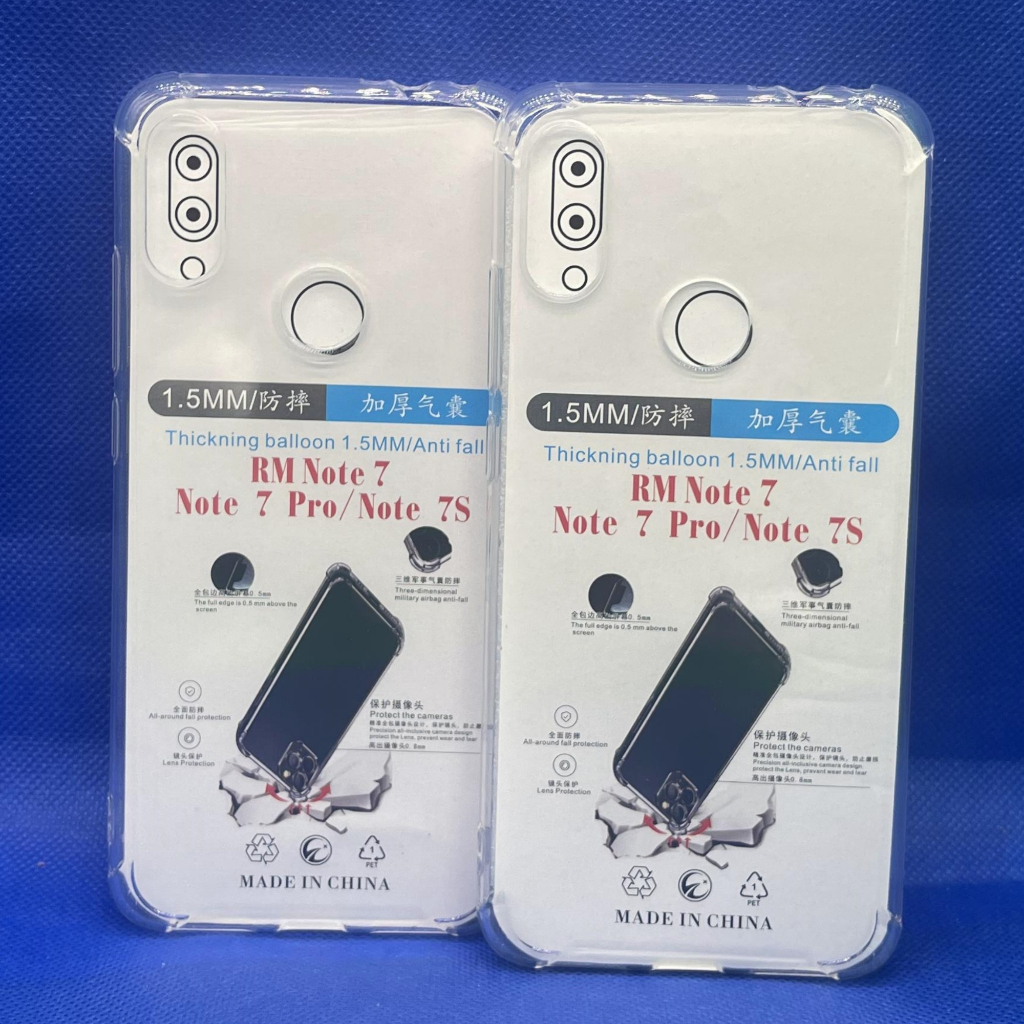 Case Xiaomi  Redmi Note7 Note7pro  หนา 1.5mm ตรงรุ่น แบบ TPU ใสเสริมขอบและมุมกันกระแทก ซิลิโคนนิ่ม ส่งไว จาก กทม