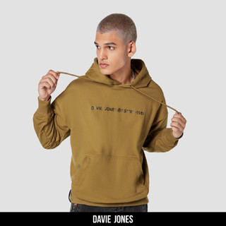 DAVIE JONES เสื้อฮู้ด โอเวอร์ไซส์ สีน้ำตาล Pullover Hoodie in brown PU0015BR BK YE LG