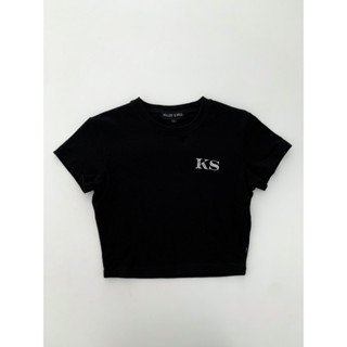 KS crop top Black🖤เสื้อครอปสั้นสีดำ