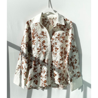 เสื้อเชิ้ตลายฉลุ พิมพ์ลาย แขนยาว - LM10