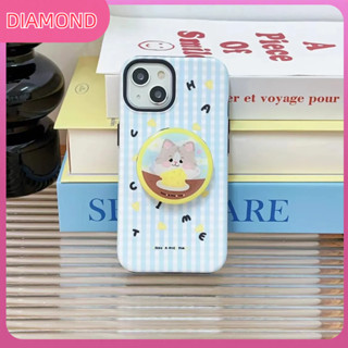 💲คูปองเคลม💲เคสไอโ case for iphone 11 12 ลูกแมวธรรมดาพร้อมวงเล็บ เคส 14 13 12 11 pro max ป้องกันรอยขีดข่วนและกันฝุ่น